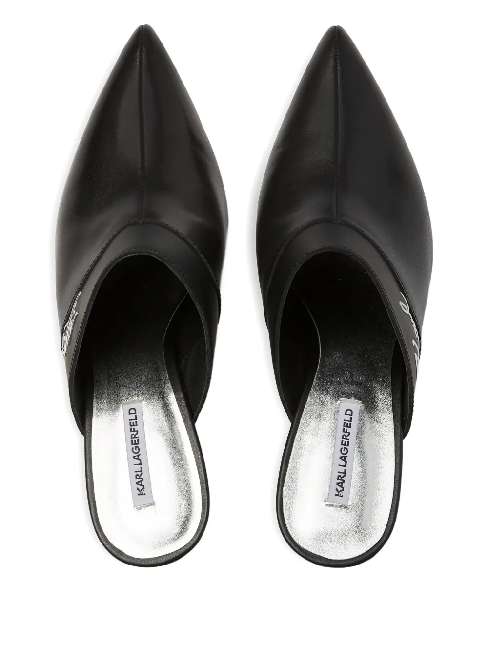 Karl Lagerfeld Sienna muiltjes met puntige neus Zwart