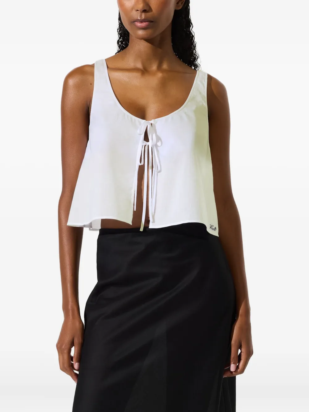 Karl Lagerfeld Katoenen top Wit