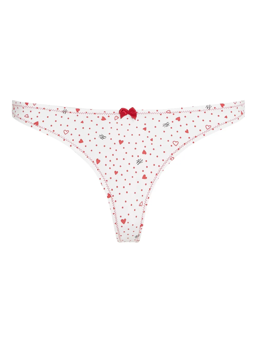 Karl Lagerfeld heart-print thong | White | Image 1