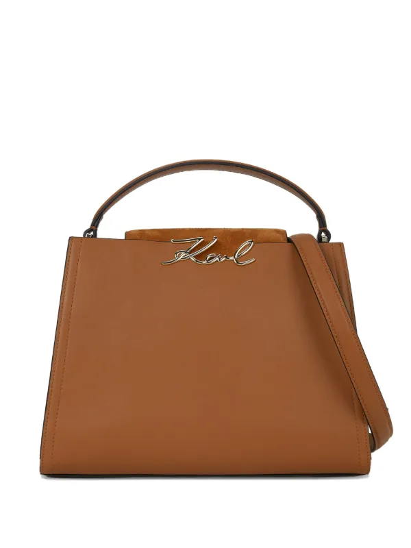 Karl Lagerfeld K／Signature ハンドバッグ | ブラウン | FARFETCH JP
