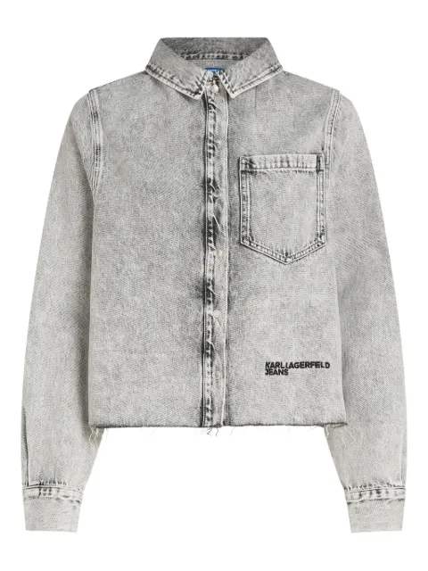 Karl Lagerfeld Jeans bleached denim shirt