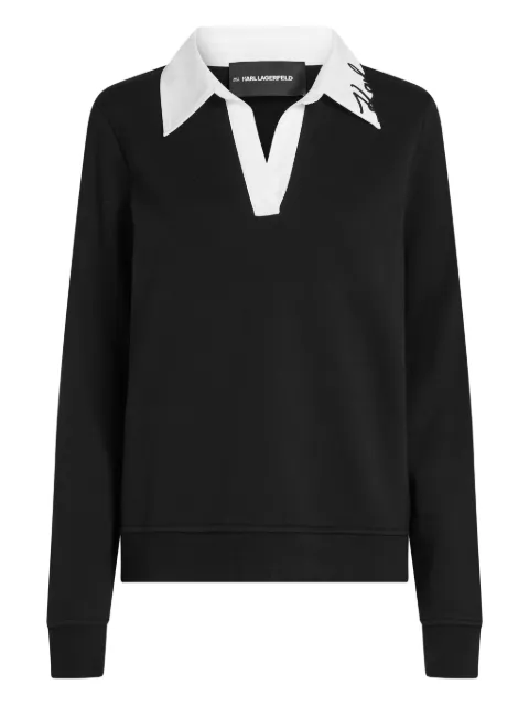 Karl Lagerfeld logo-embroidered sweater 