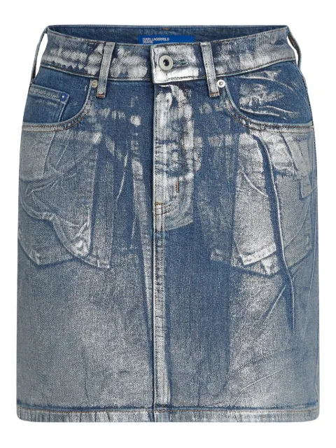 Karl Lagerfeld Jeans coated denim mini skirt