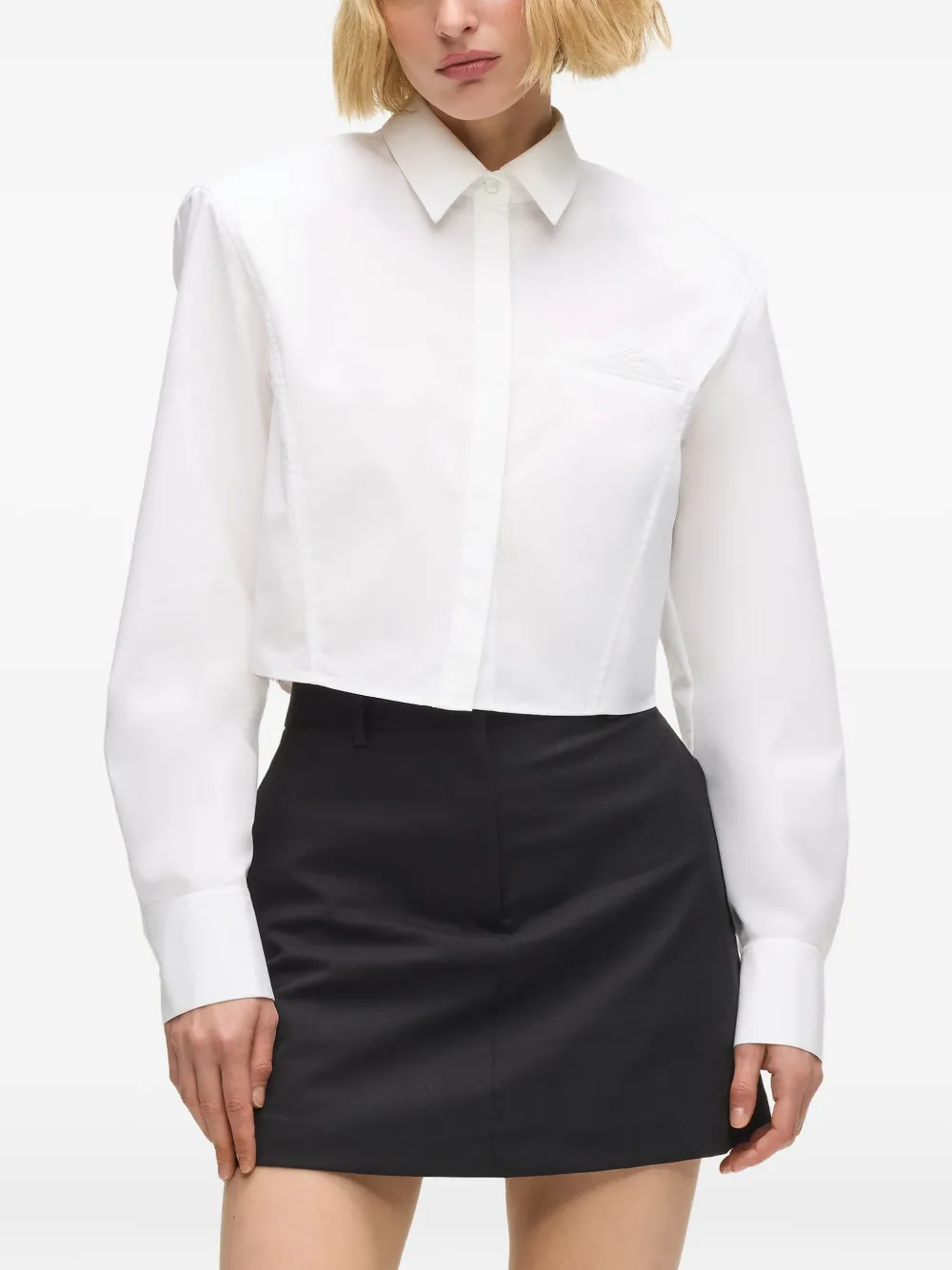 Karl Lagerfeld Chest-pocket Shirt In White