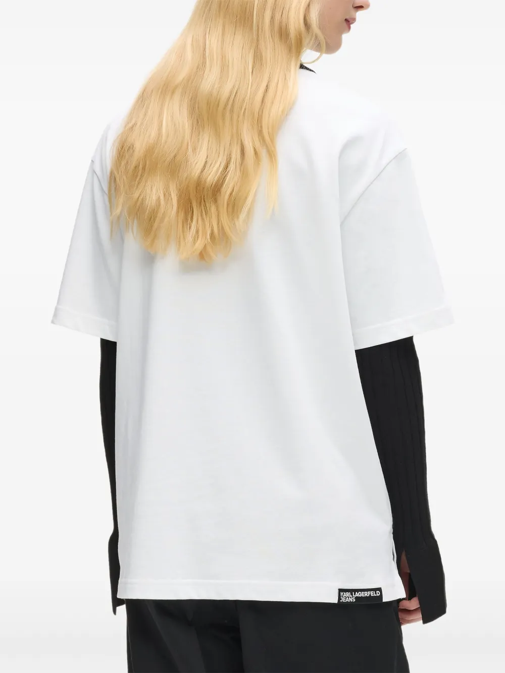 Karl Lagerfeld Jeans T-shirt met logoprint Wit