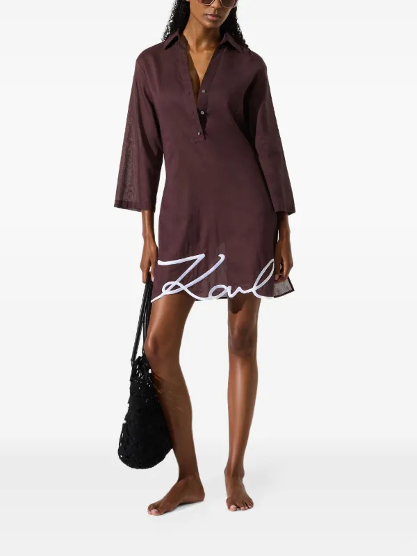 karl lagerfeld beach dress Karl Lagerfeld Signature Beach Dress For Women In Black – Sedgars SA