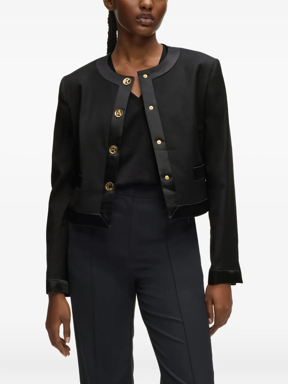 Karl Lagerfeld Jack met knoopsluiting Zwart