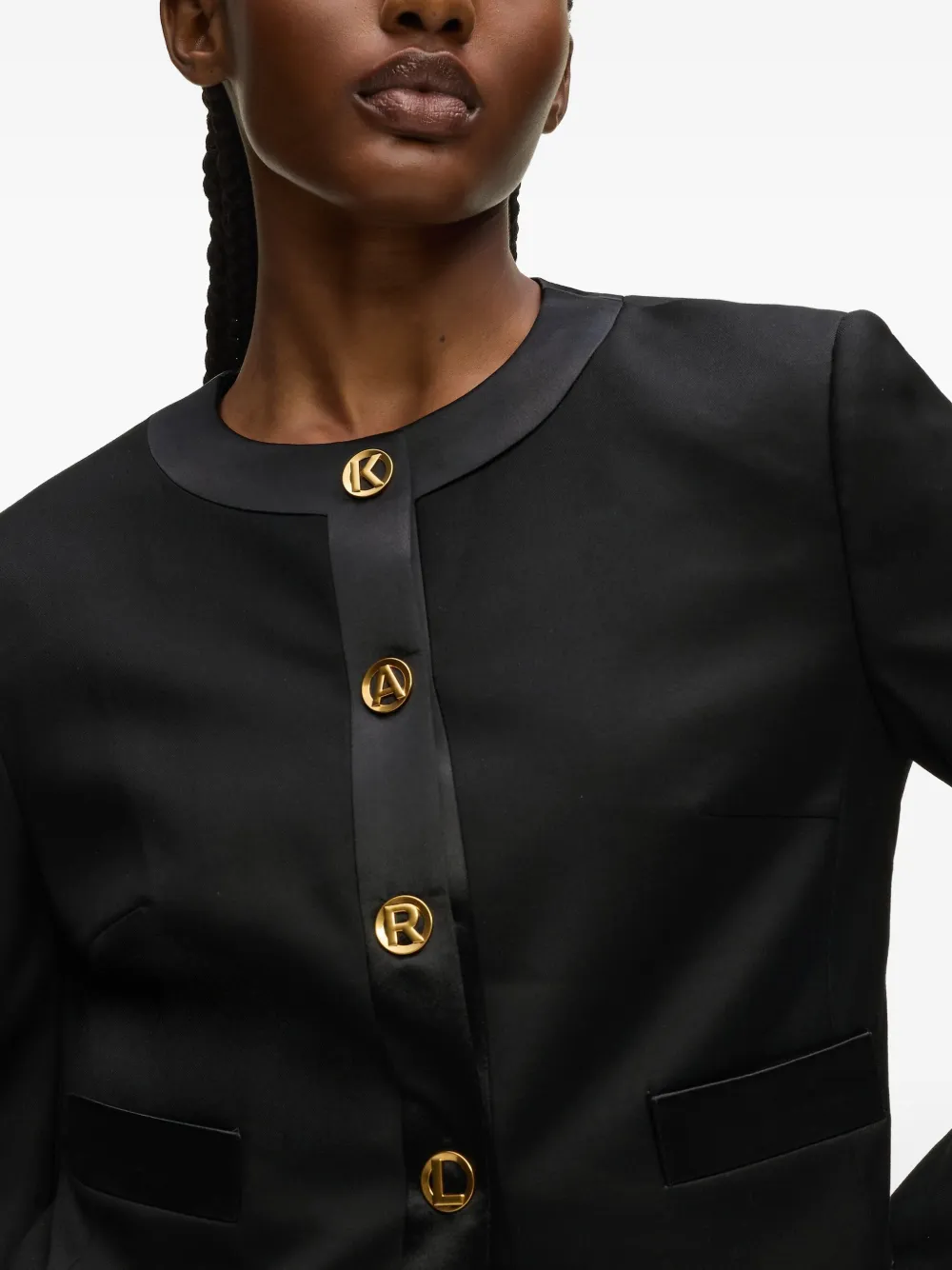 Karl Lagerfeld Jack met knoopsluiting Zwart