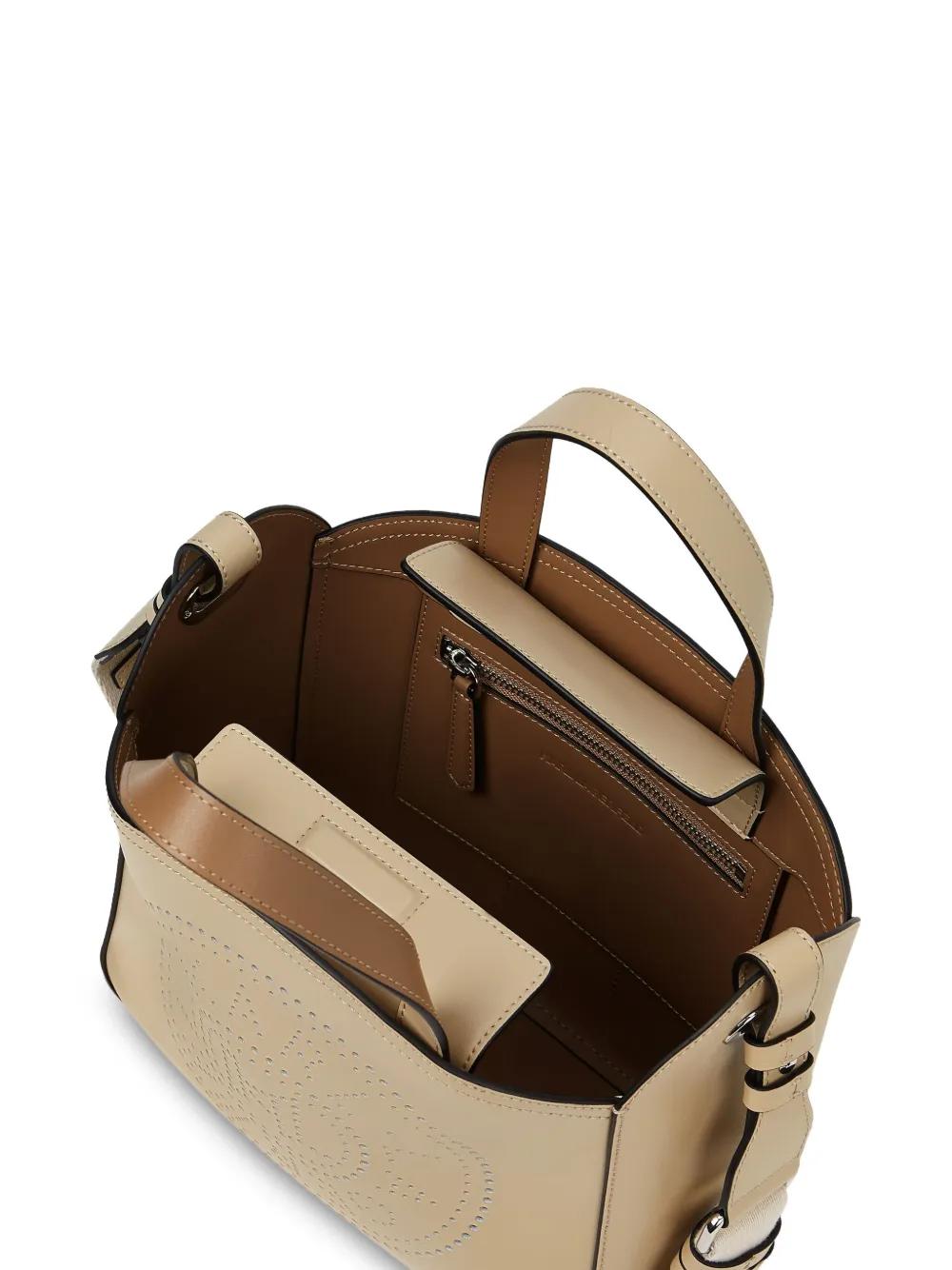 Karl Lagerfeld Small K/circle Tote Bag In Brown