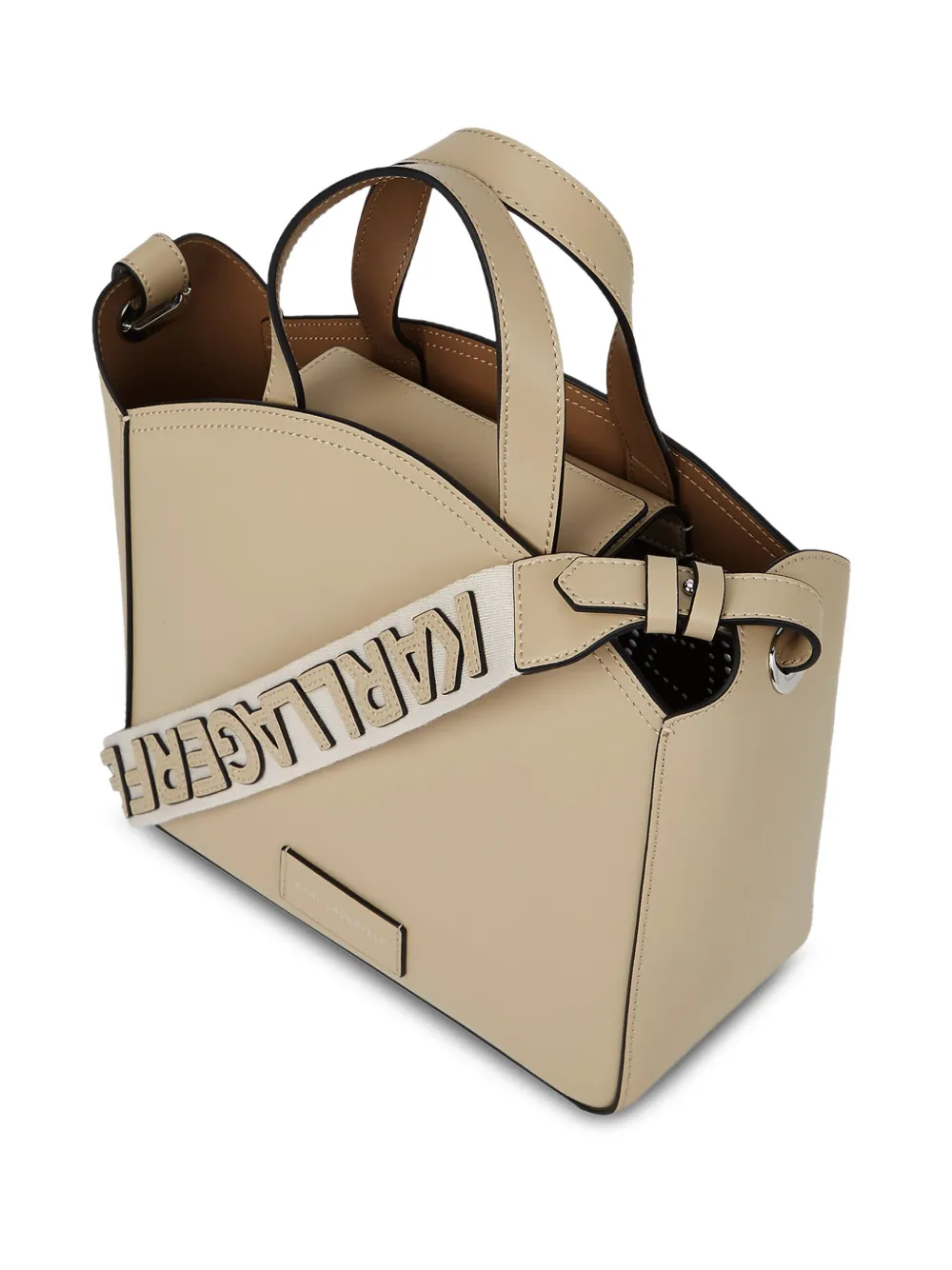 Karl Lagerfeld Small K/circle Tote Bag In Brown