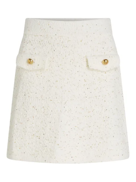 Karl Lagerfeld — mini bouclé pocket skirt
