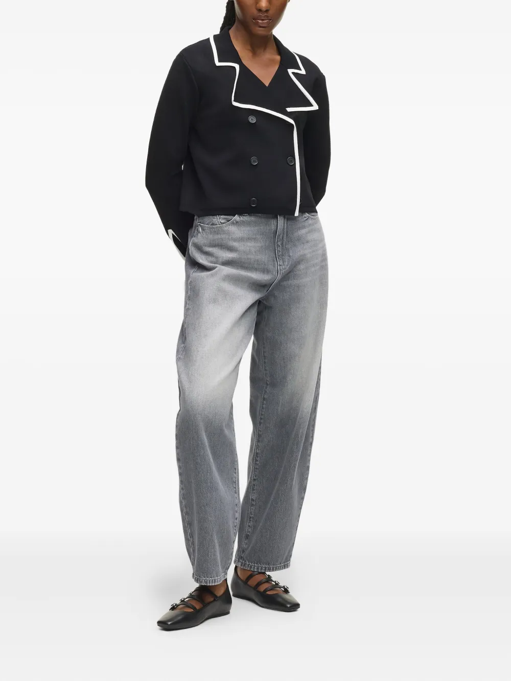 Karl Lagerfeld Vest met dubbele rij knopen Zwart