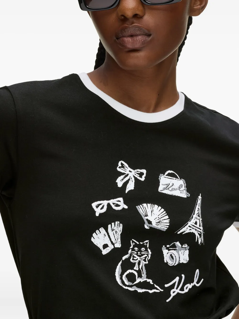 Karl Lagerfeld Graphic-print T-shirt In Black