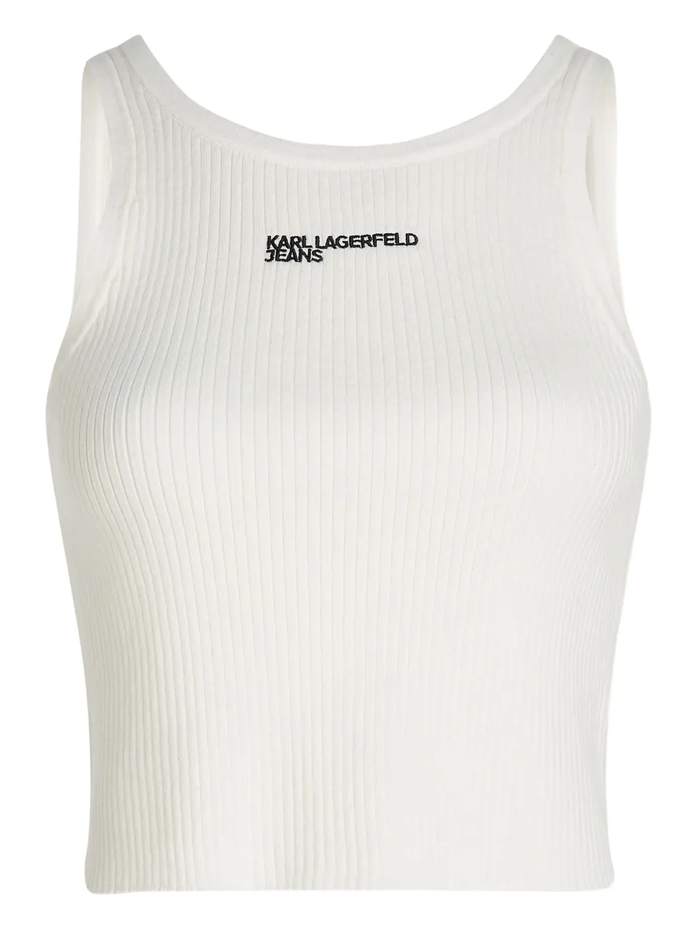 Karl Lagerfeld Jeans Geripptes Trägershirt - Nude