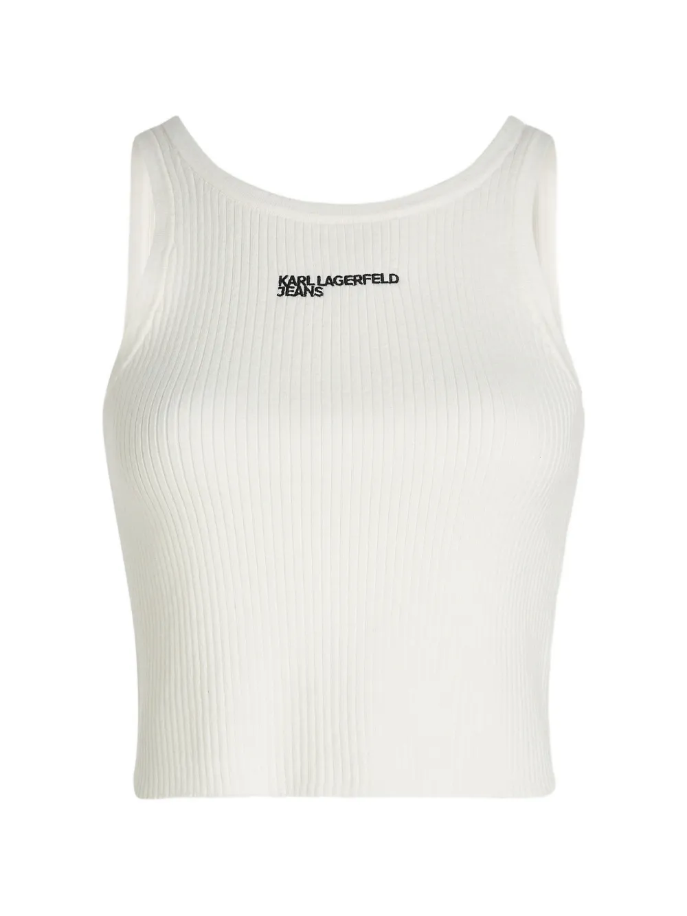 Karl Lagerfeld Jeans Geribbelde tanktop Beige