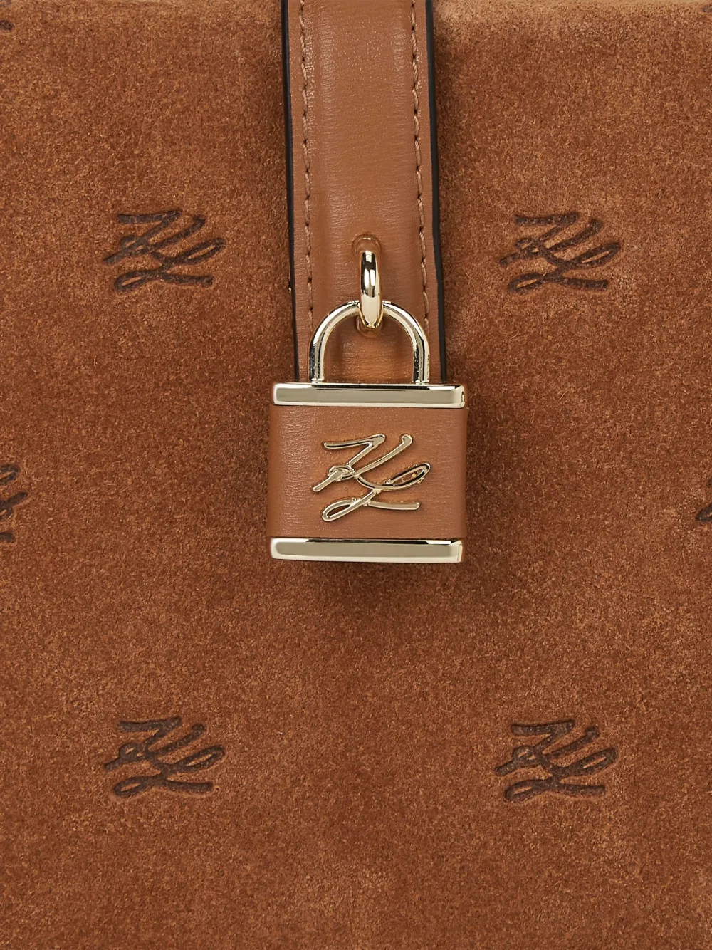 Karl Lagerfeld K Autograph suède koffer Bruin
