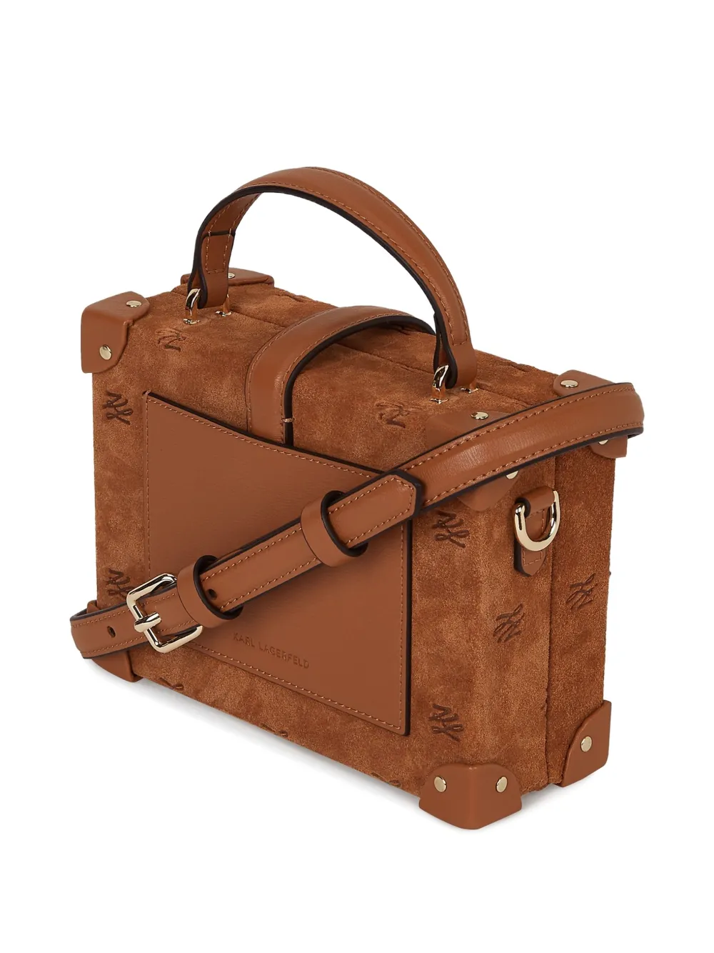 Karl Lagerfeld K Autograph suède koffer Bruin