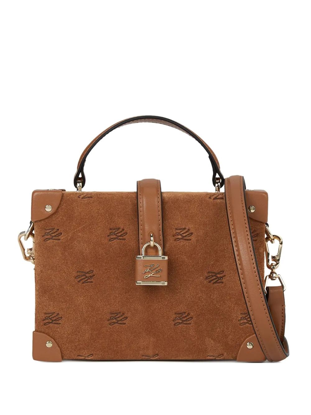 Karl Lagerfeld K/Autograph suede trunk bag | Brown | Image 1