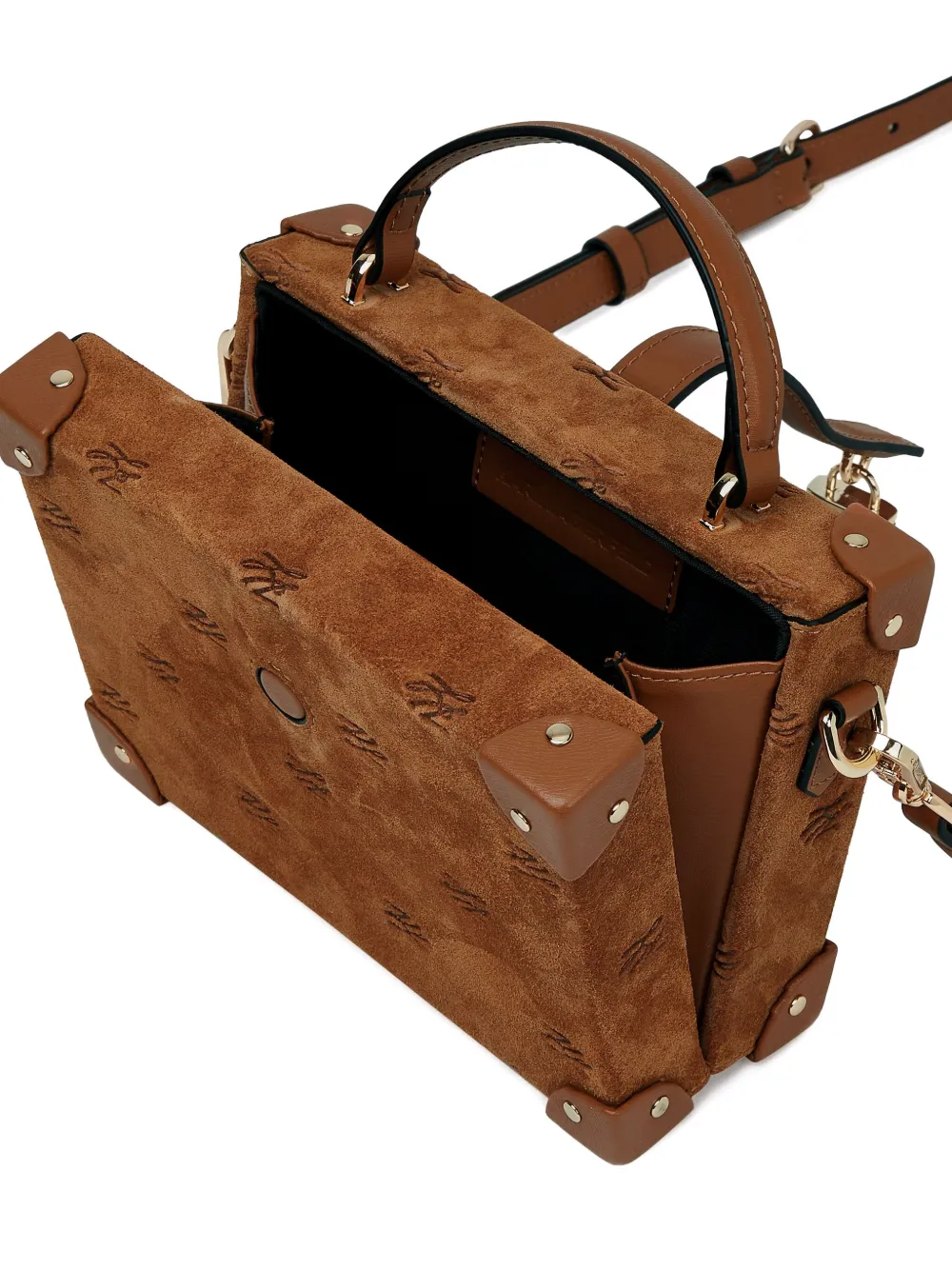 Karl Lagerfeld K Autograph suède koffer Bruin