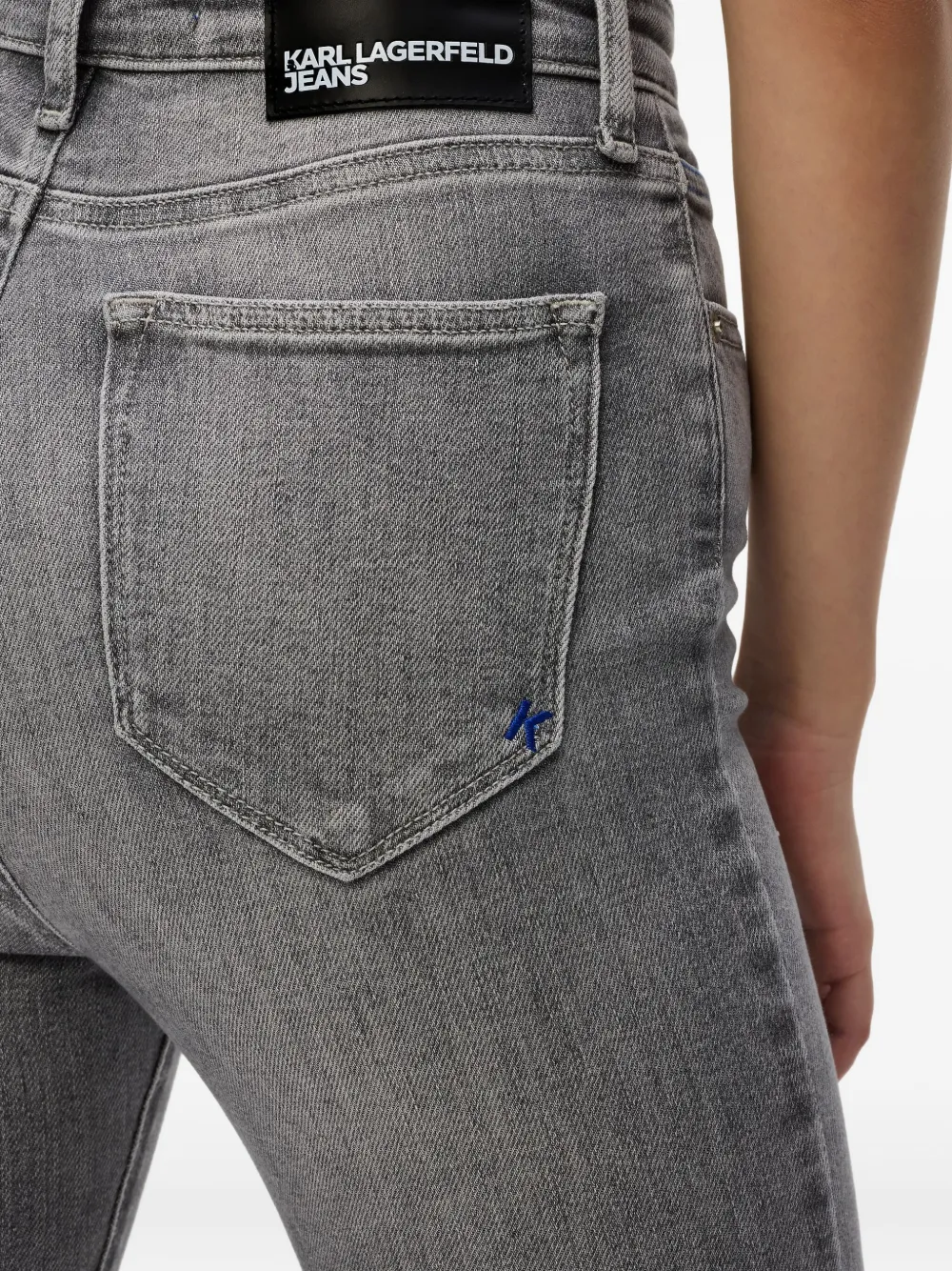 Karl Lagerfeld Jeans High-waist skinny jeans Grijs