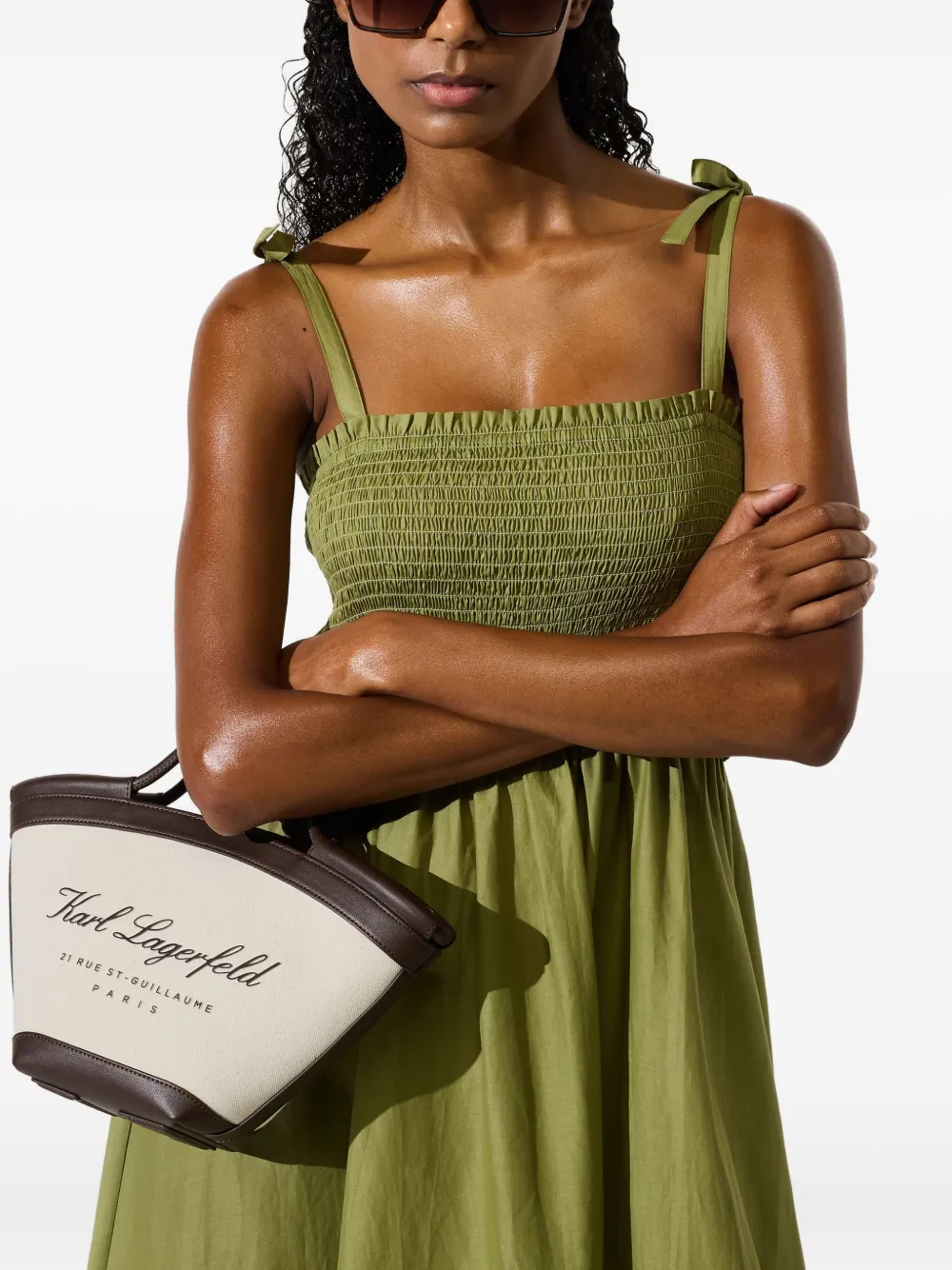 Karl Lagerfeld Hotel kleine strandtas - Beige