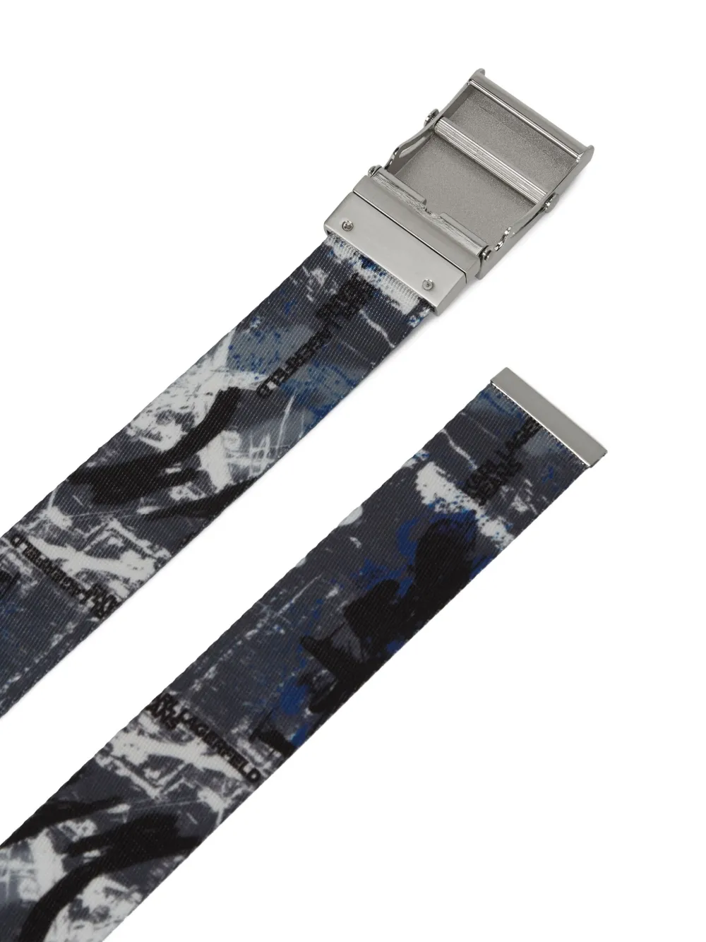 Karl Lagerfeld Jeans Gespriem met graffiti-print Grijs