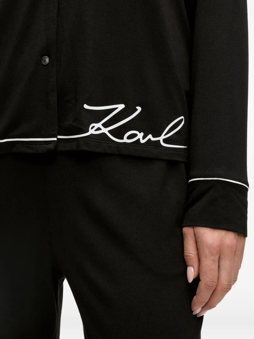 Karl Lagerfeld Signature pyjama Zwart