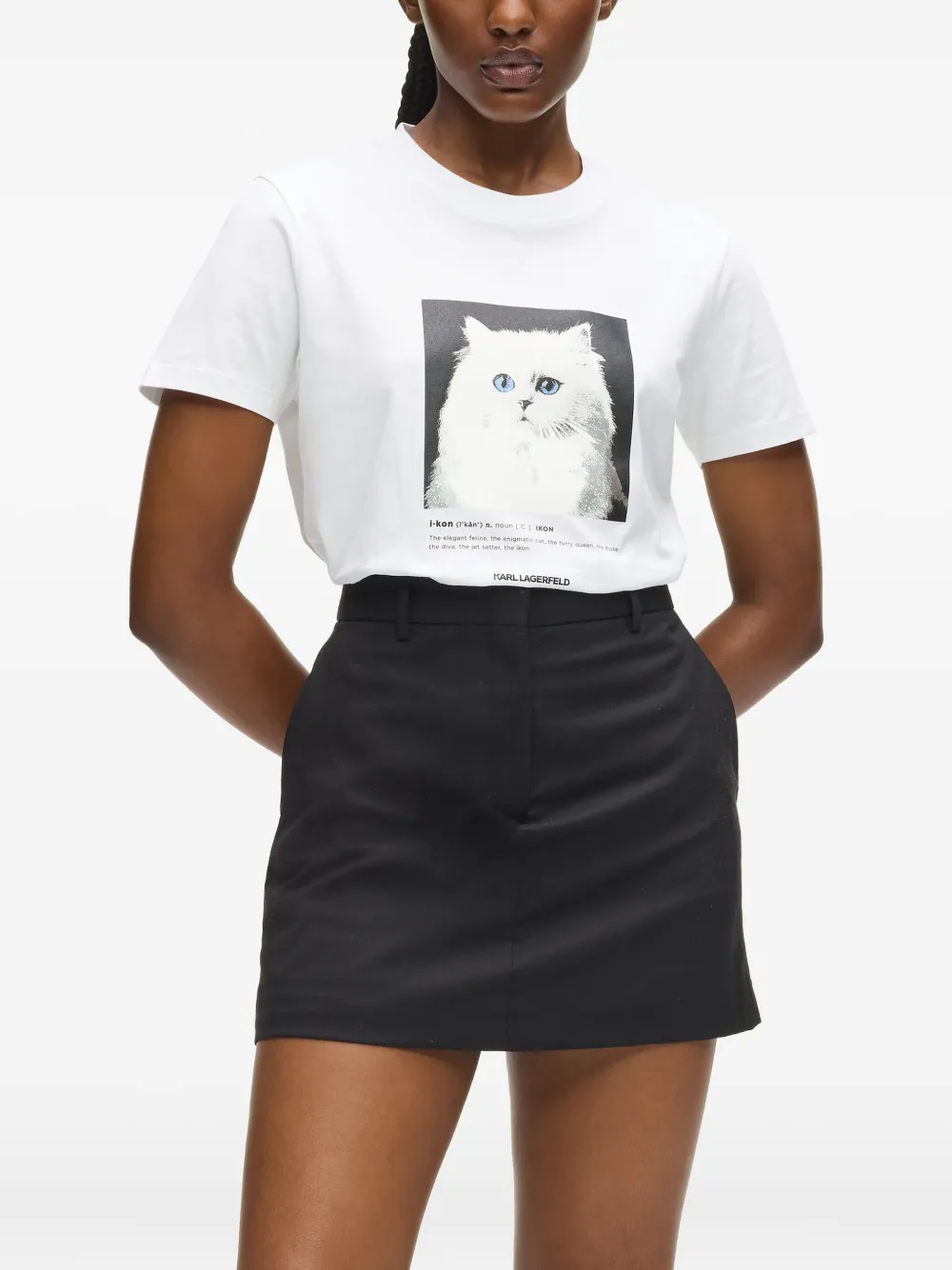Karl Lagerfeld Portrait-print T-shirt In White