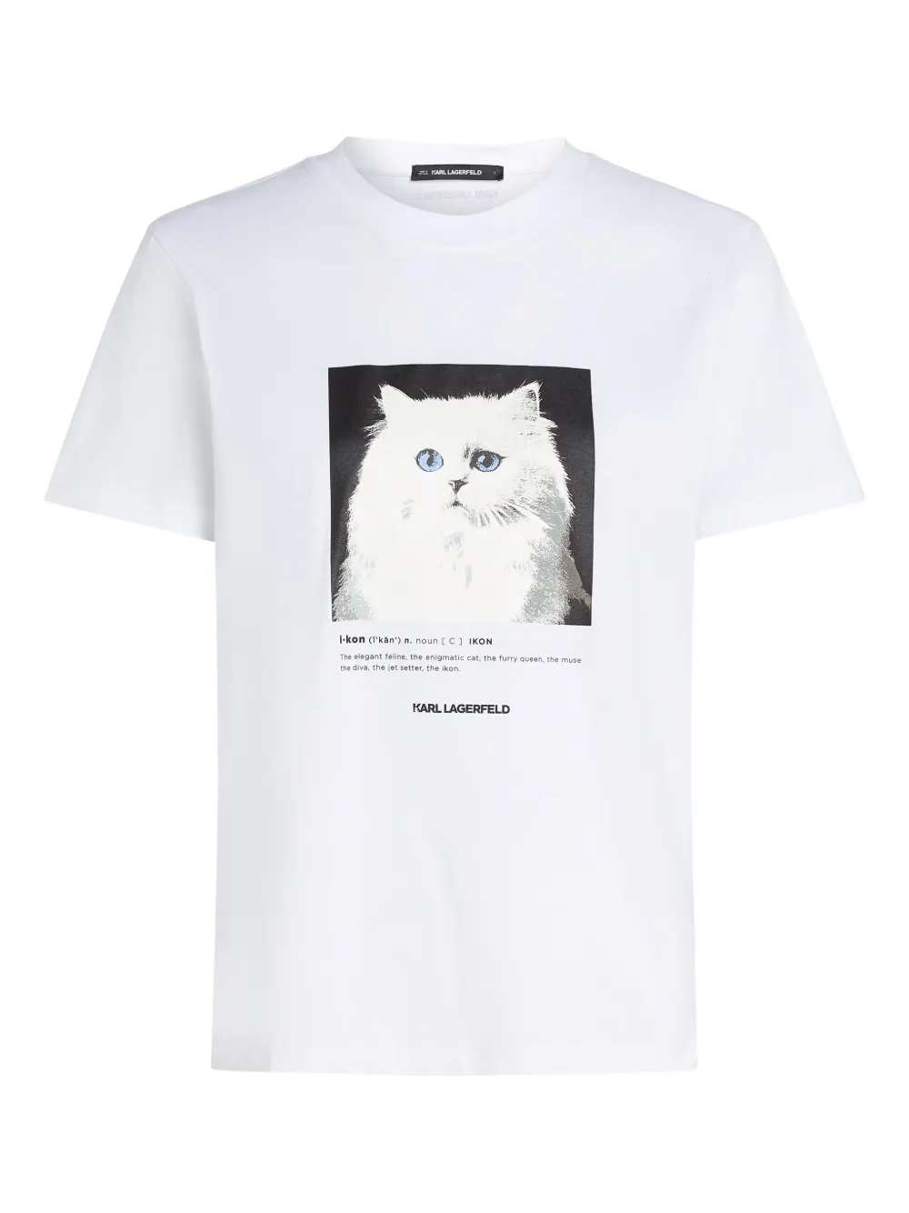 Karl Lagerfeld Portrait-print T-shirt In White