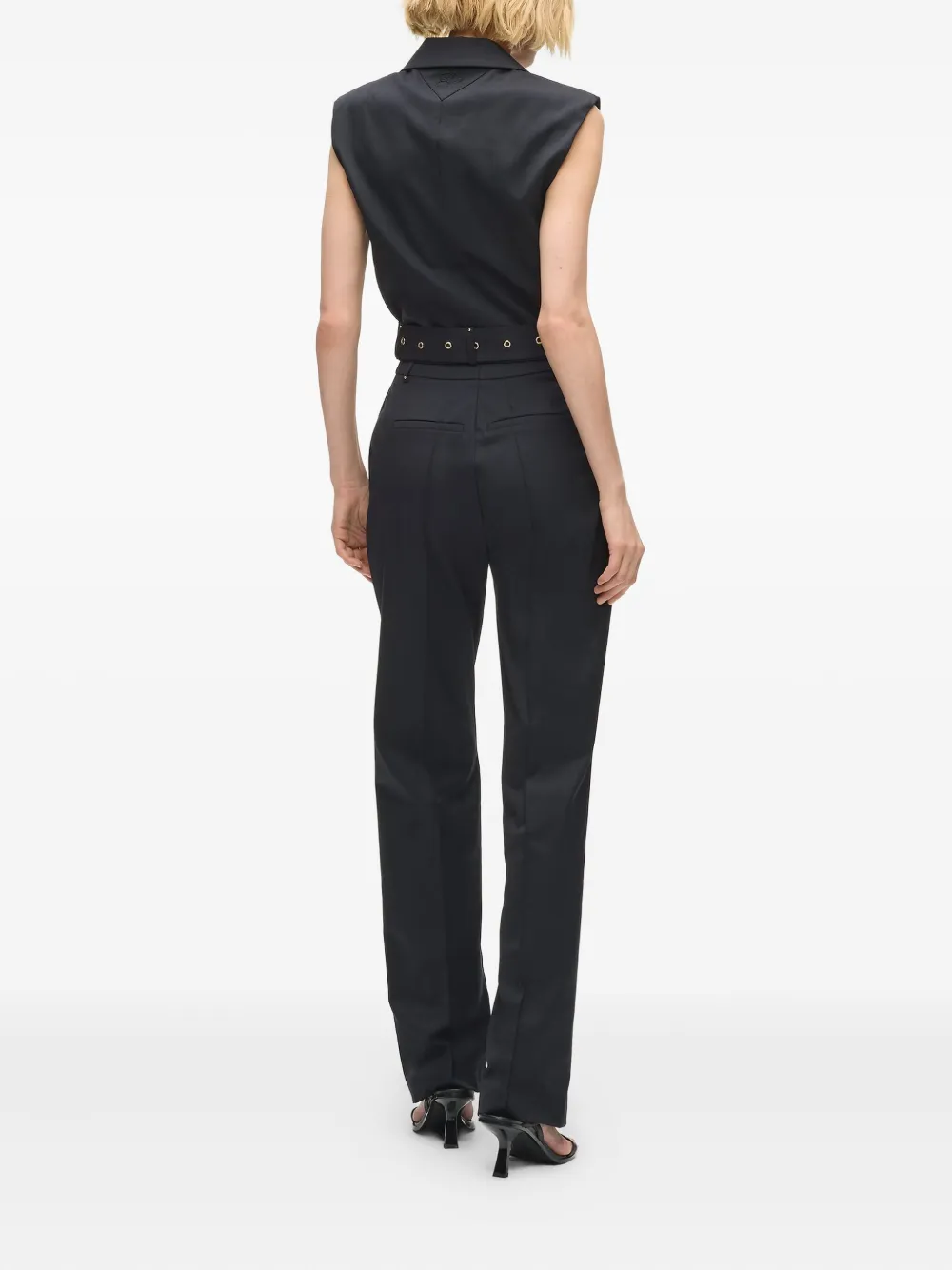 Karl Lagerfeld Pressed-crease Trousers In Black