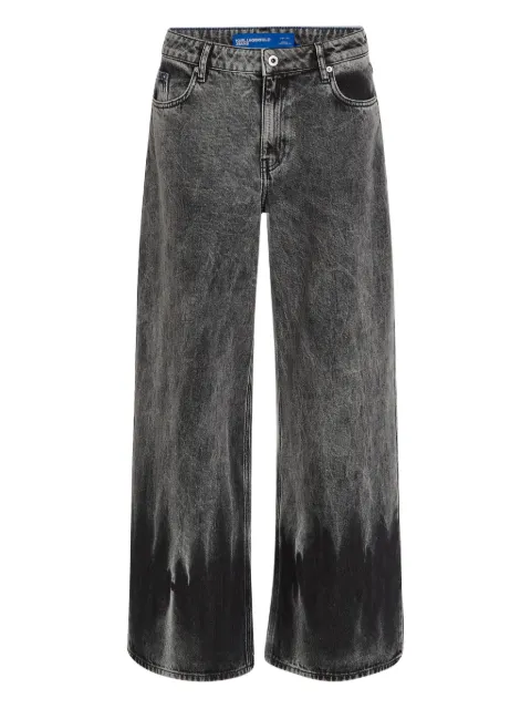 low-rise wide-leg jeans