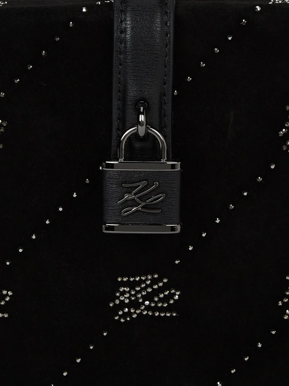 Karl Lagerfeld K Autograph koffer met hangslot Zwart