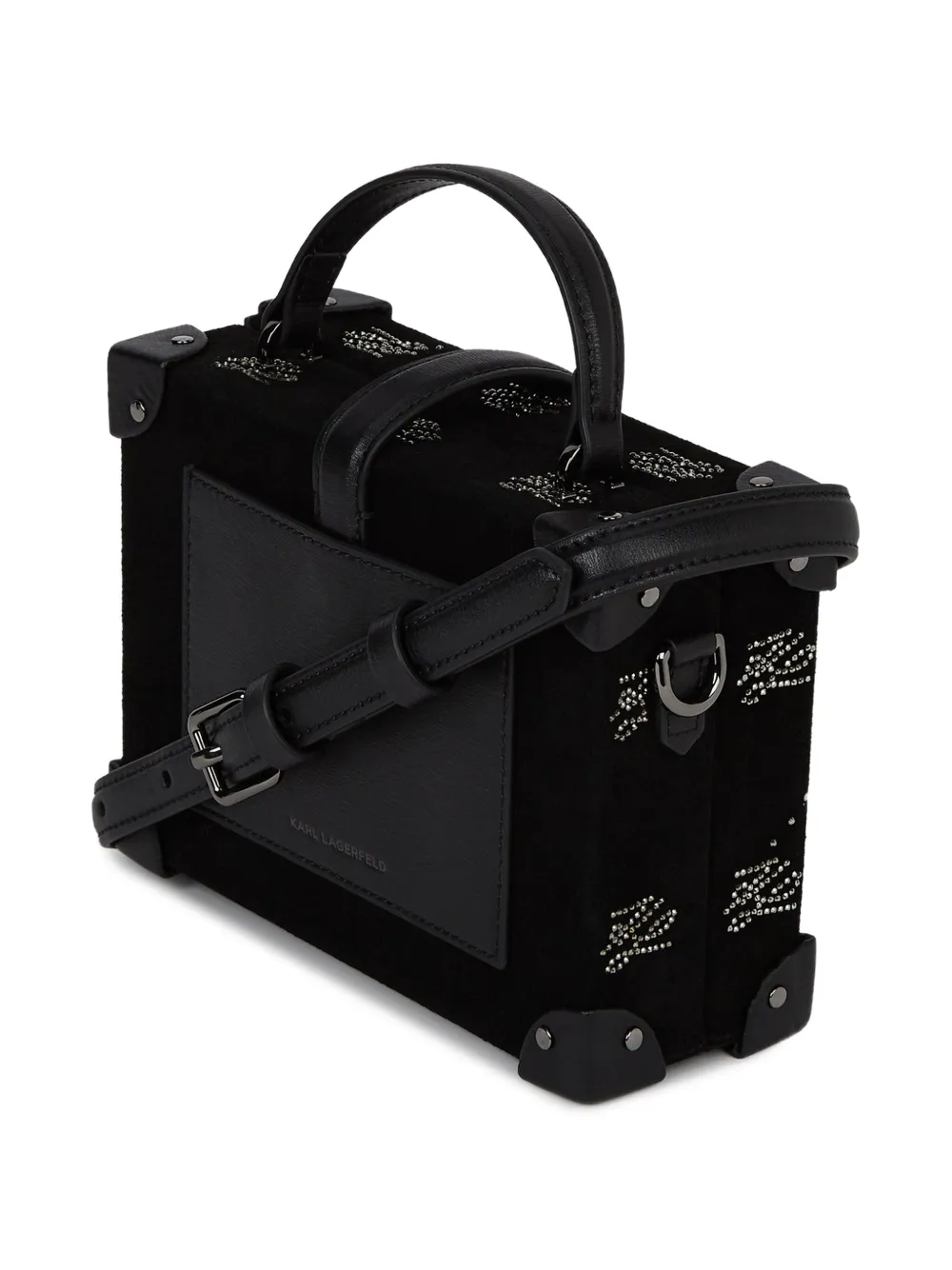 Karl Lagerfeld K Autograph koffer met hangslot Zwart