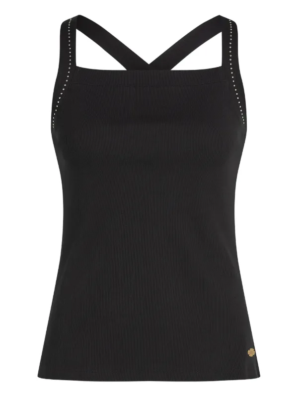 KARL LAGERFELD カールラガーフェルド　タンクトップ　ブラック　38 Karl Lagerfeld スタッズ タンクトップ | ブラック | FARFETCH JP
