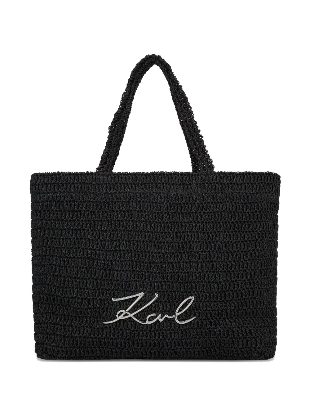 Karl Lagerfeld Gehäkelte Strandtasche - Schwarz
