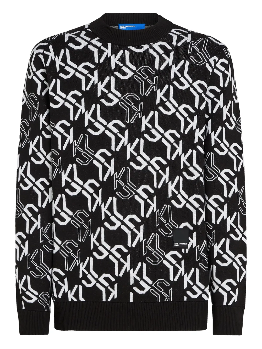 Karl Lagerfeld Jeans monogram-pattern sweater | Black | Image 1