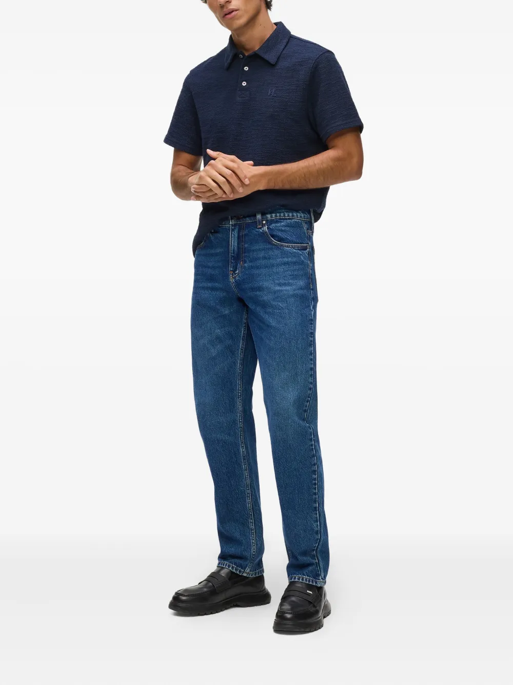 Karl Lagerfeld Jeans met vijf zakken Blauw