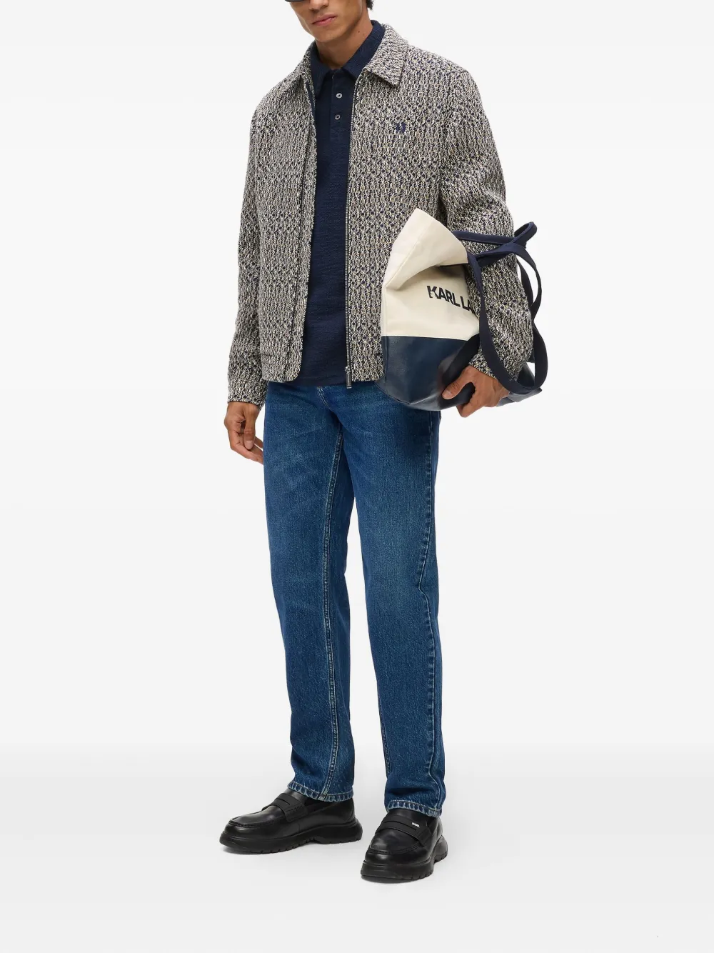 Karl Lagerfeld Jeans met vijf zakken - Blauw