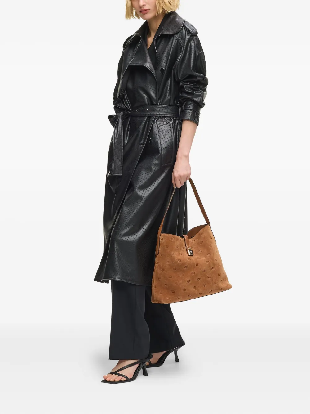 Karl Lagerfeld K/Autograph hangslot shopper - Bruin