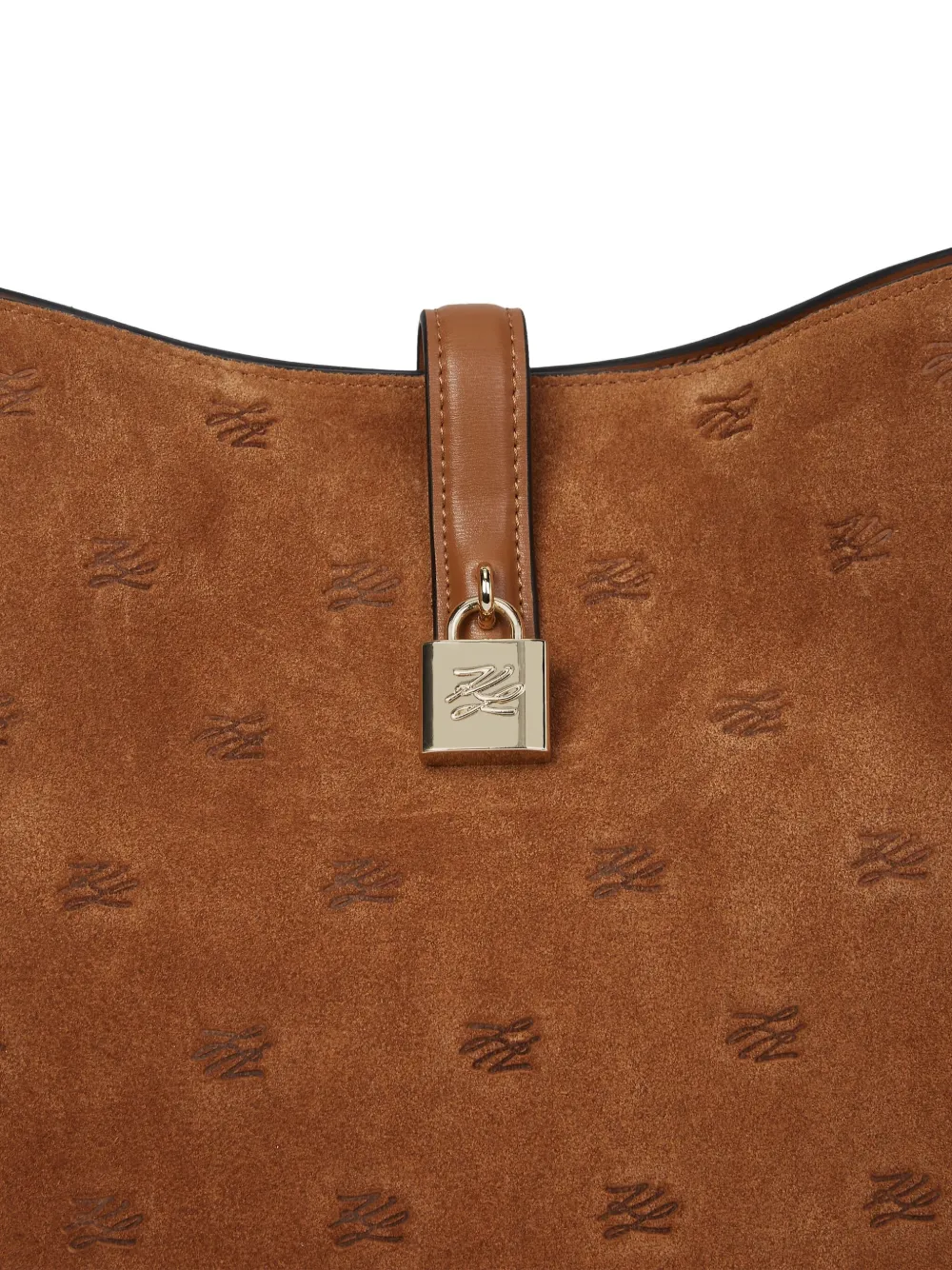 Karl Lagerfeld K/autograph Padlock Tote Bag In Brown