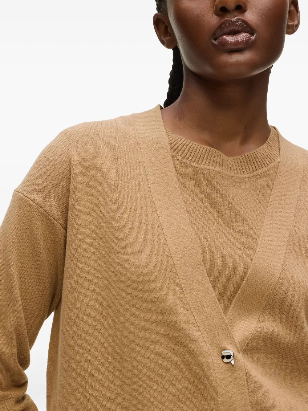 Karl Lagerfeld Vest met V-hals Beige