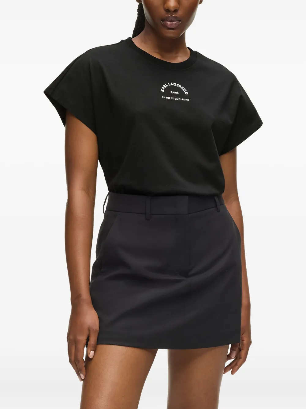 Karl Lagerfeld Rue St-guillaume Short-sleeves T-shirt In Black