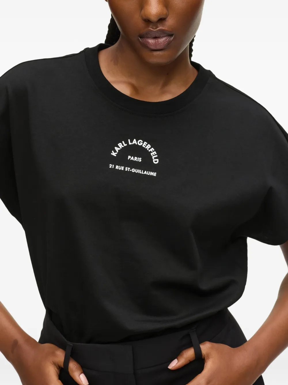 Karl Lagerfeld Rue St-guillaume Short-sleeves T-shirt In Black