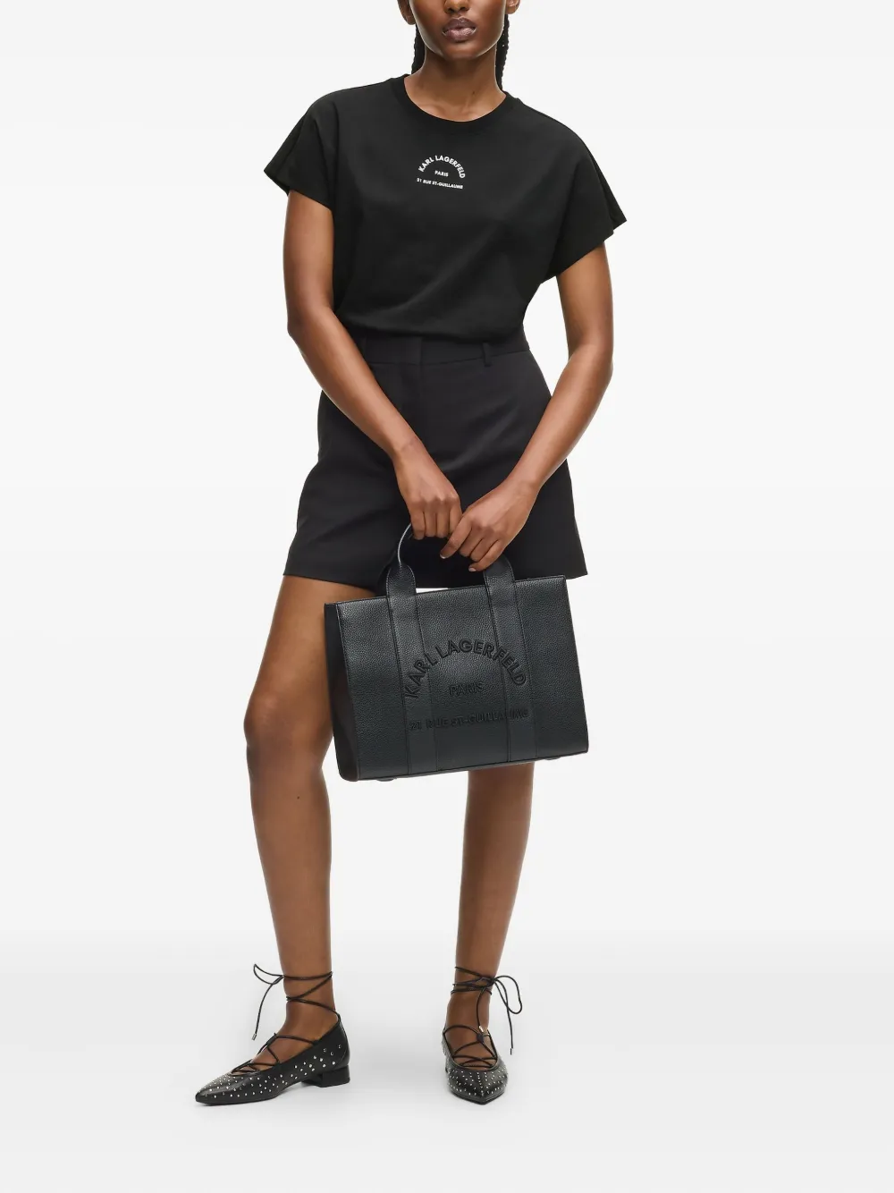 Karl Lagerfeld Rue St-guillaume Short-sleeves T-shirt In Black