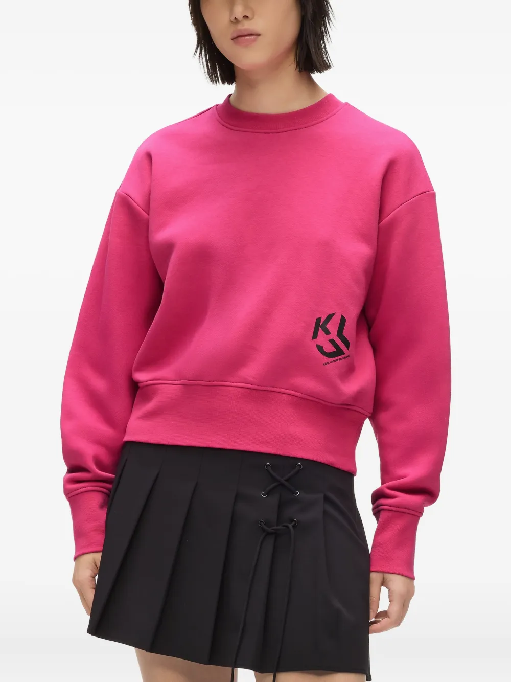 Karl Lagerfeld Jeans Sweater met monogramprint Roze