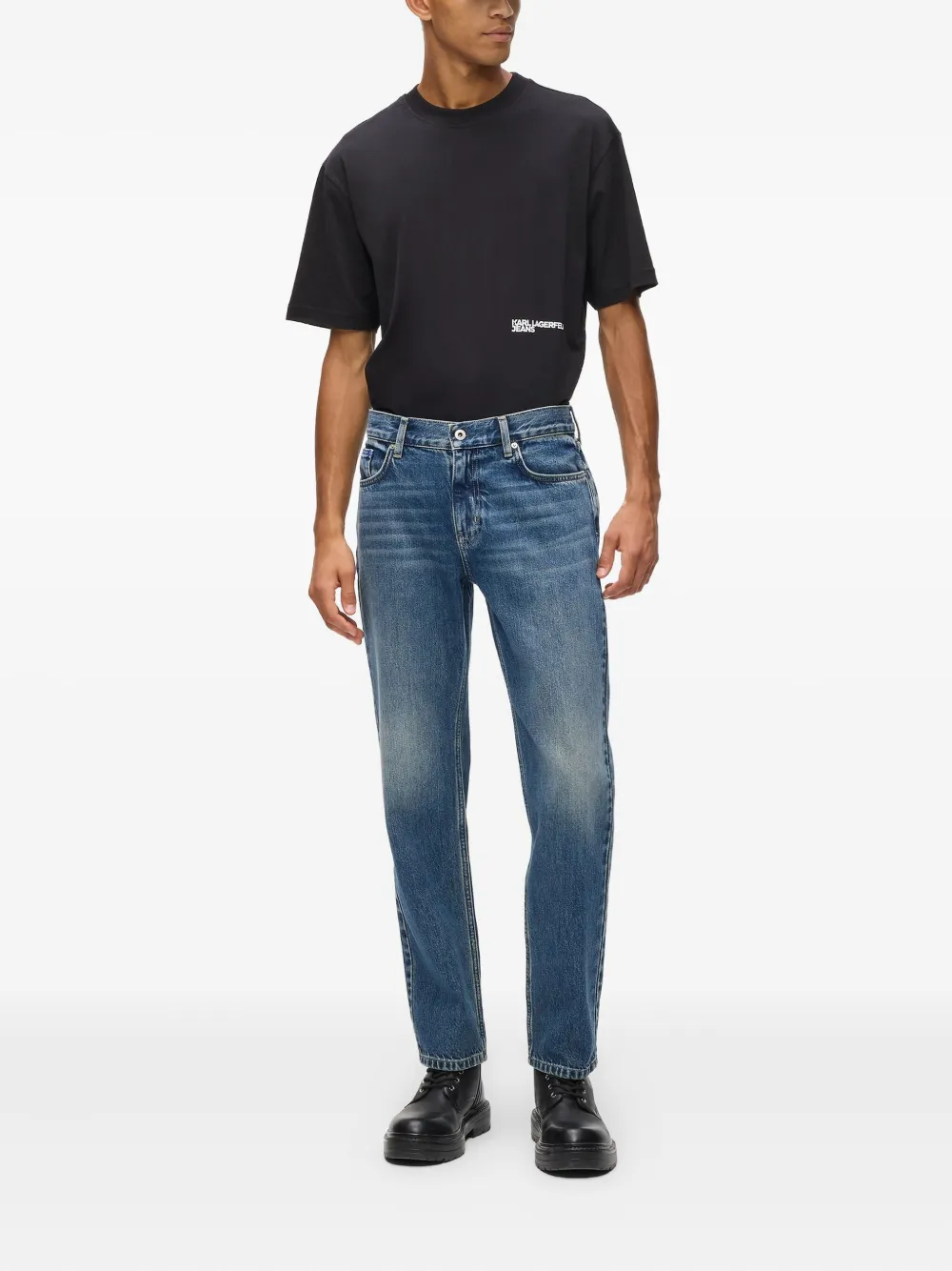 Karl Lagerfeld Jeans Katoenen straight jeans - Blauw