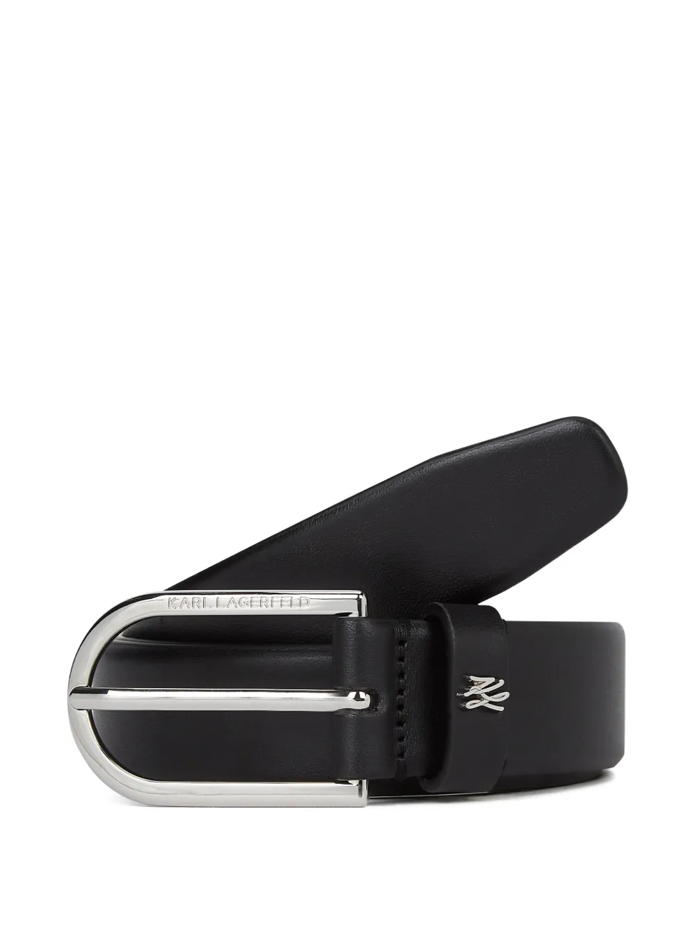 Karl Lagerfeld Leather Belt In Black