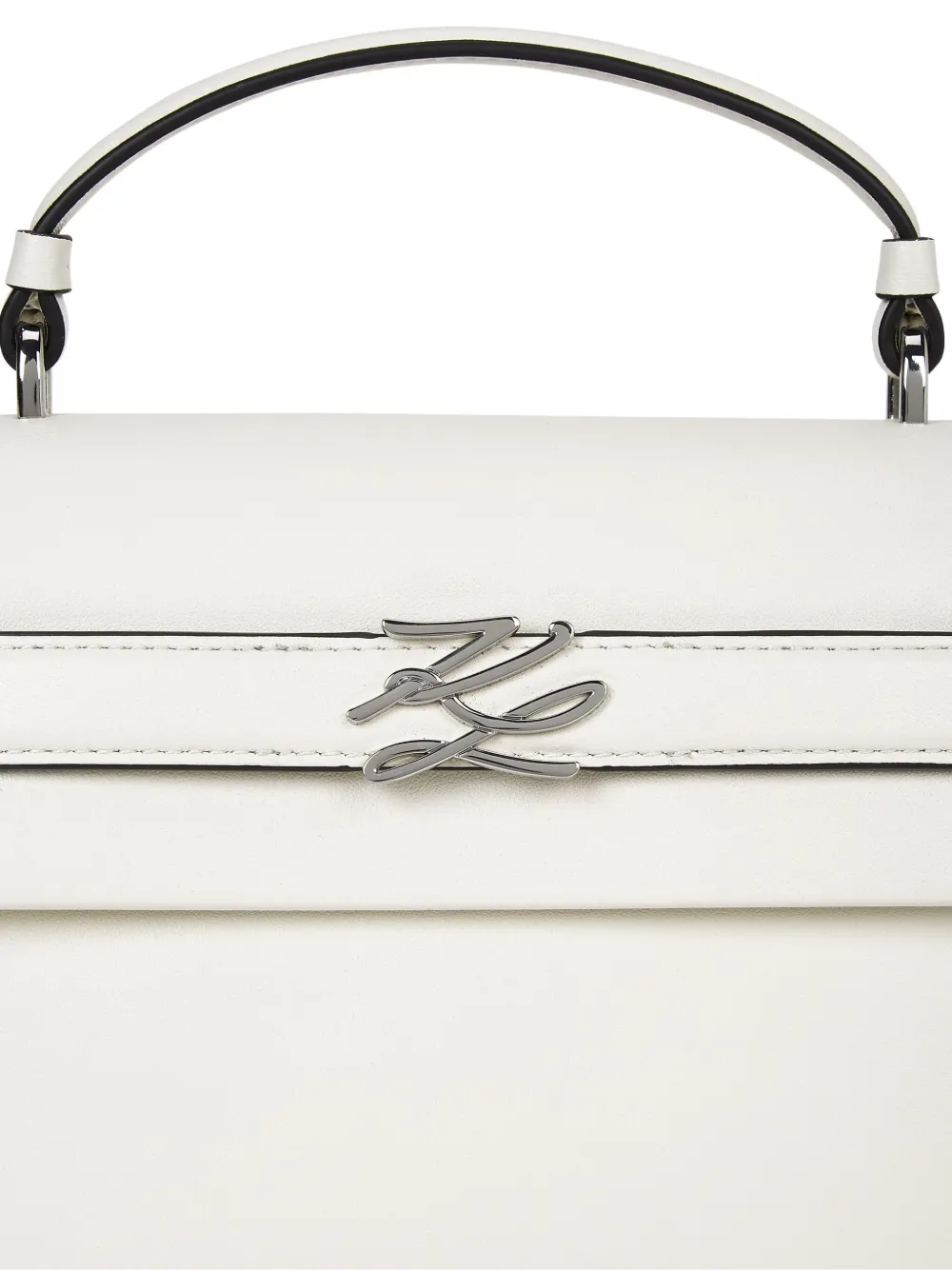 Karl Lagerfeld Crossbodytas met logoplakkaat Wit
