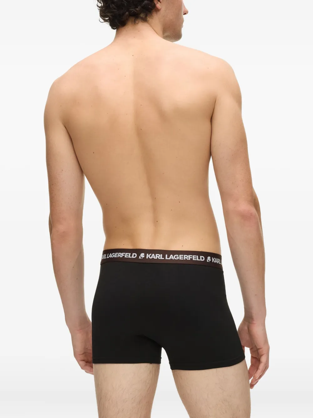 Karl Lagerfeld Vijf boxershorts met logo Zwart