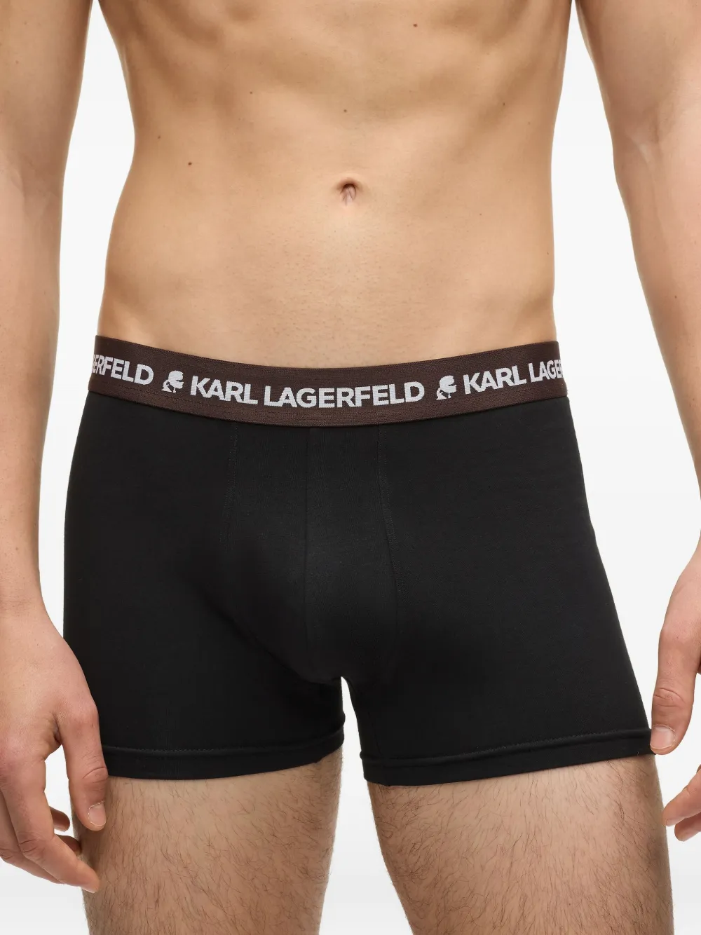 Karl Lagerfeld Vijf boxershorts met logo Zwart